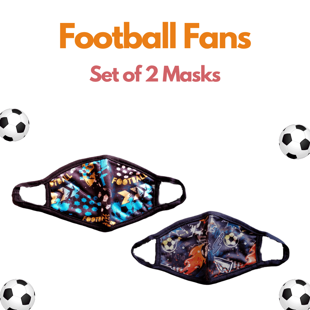 Football Fans- Set of 2 Kids Mask