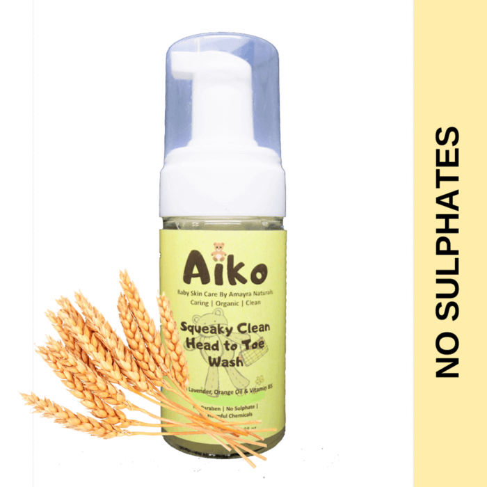 Amayra Naturals Aiko Squeaky Clean Head to Toe Wash-100 ml