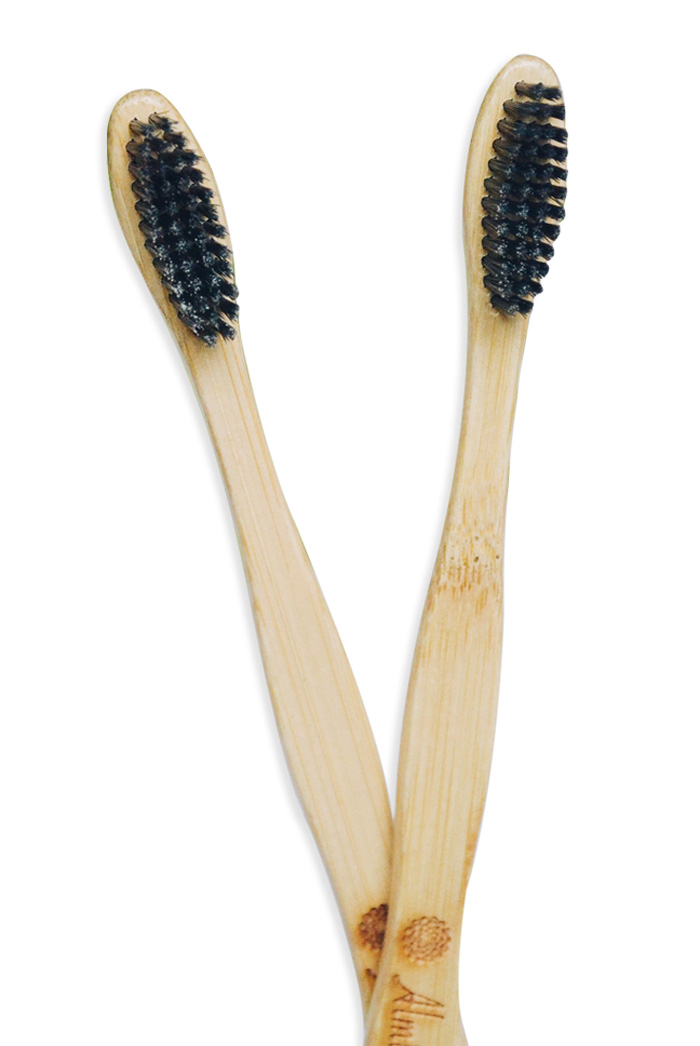 Bamboo Toothbrush – Charcoal - (Pack of 2)