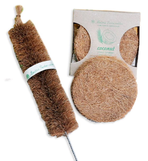 Coconut Fiber Coir Scrub & Bottler cleaner (Pack of 5)