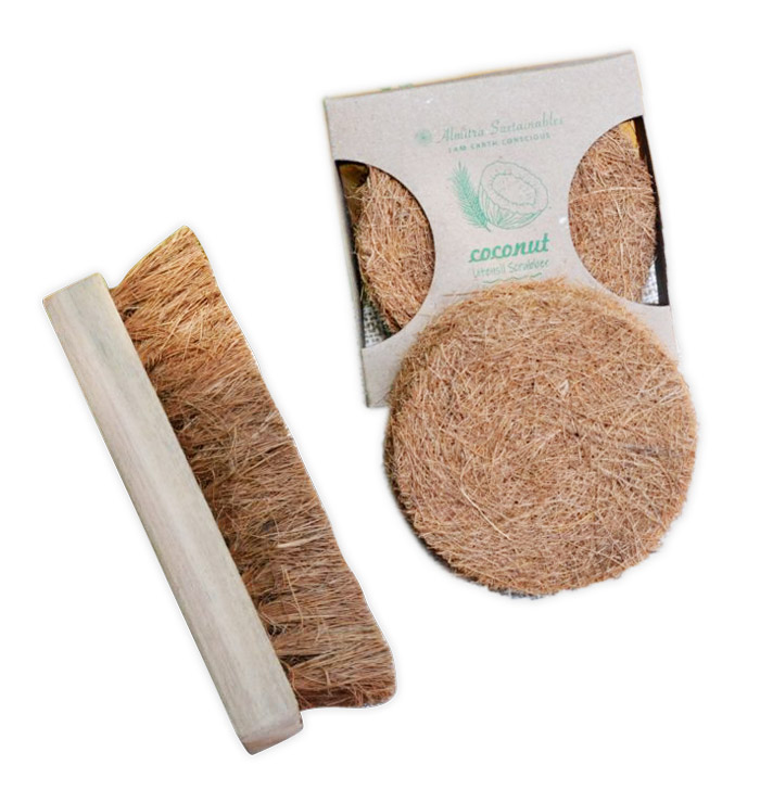 Coconut Fiber- Coir Scrub & Laundry Brush