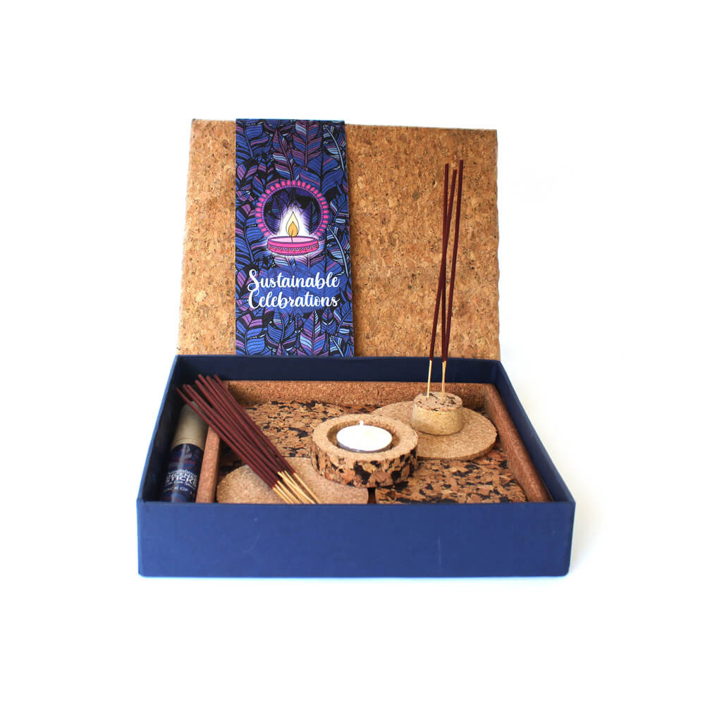 CORK CANDLE & INCENSE TRAY