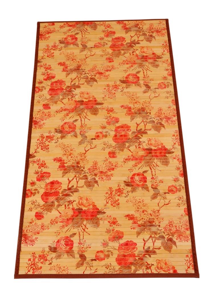 Bamboo Carpet Red Roses Digital print- Asan/Prayer Mat (2 x 3 ft)