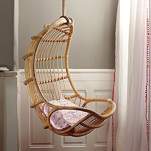 IRA Cane Furniture Rattan Modern Swing Chair,Standard,Brown