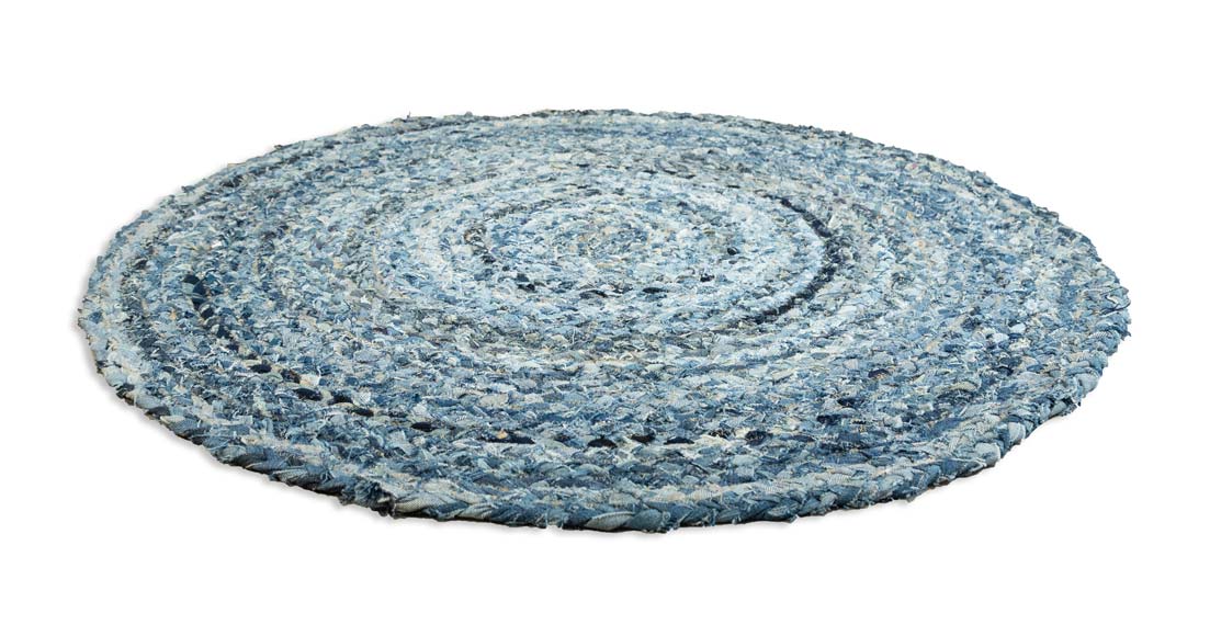 Upcycled Denim Round Rug - Round