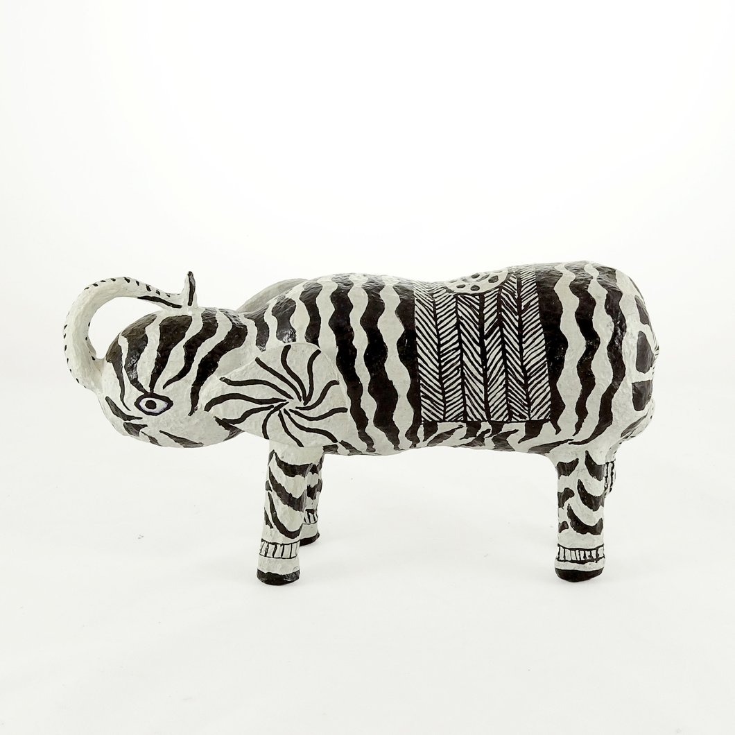 Eco-friendly Elephant - Zebra Print (Medium)