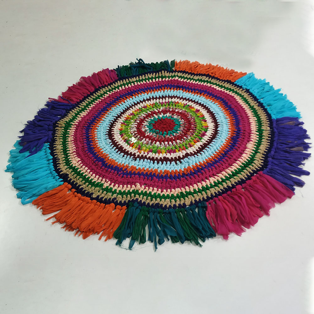 Bunko junko multicolor floor rug - round