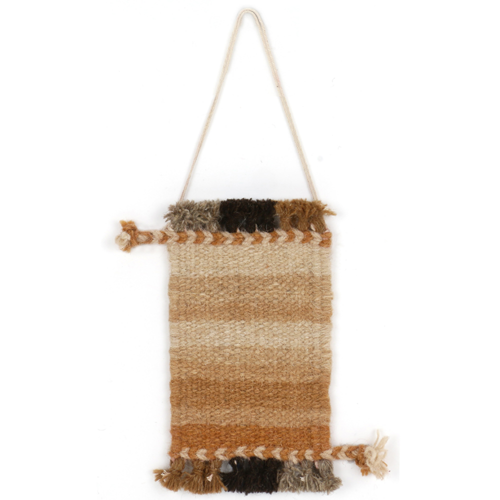 Miniature geometrical rug hanging