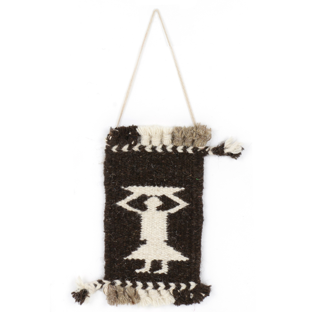 Miniature geometrical rug hanging