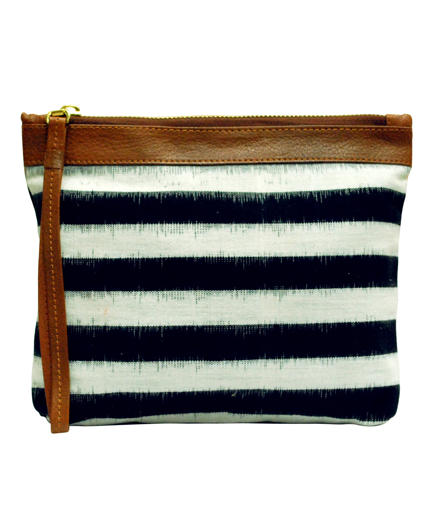 Striped Ikat Clutch