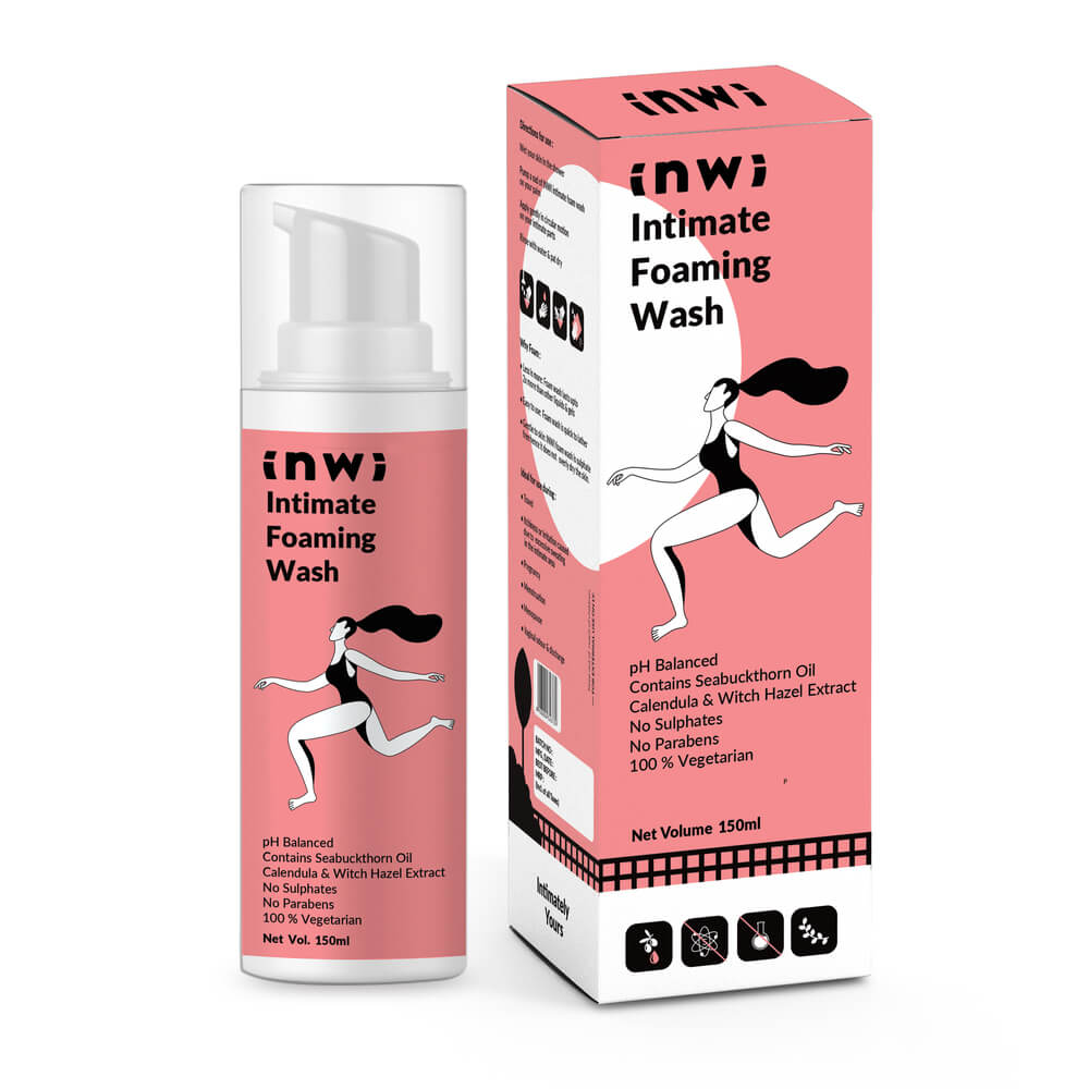 Intimate Foaming Wash with Seabuckthorn Oil, Calendula & Witch Hazel Extract by InWi - 150 ML