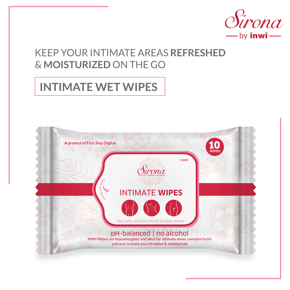 Intimate Wet Wipes by Sirona 10 Wipes (1 Pack - 10 Wipes Each)