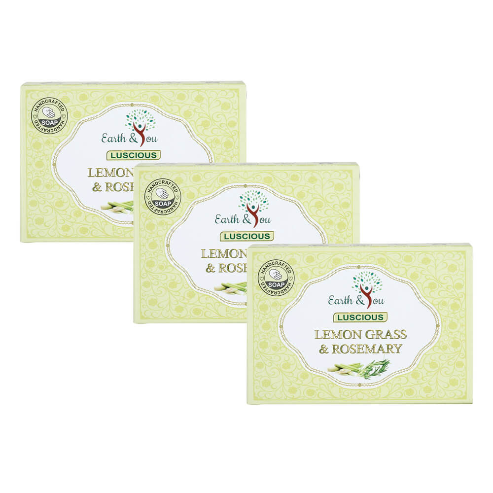 Lucious Lemongrass & Rosemary Soaps - (Set of 3)