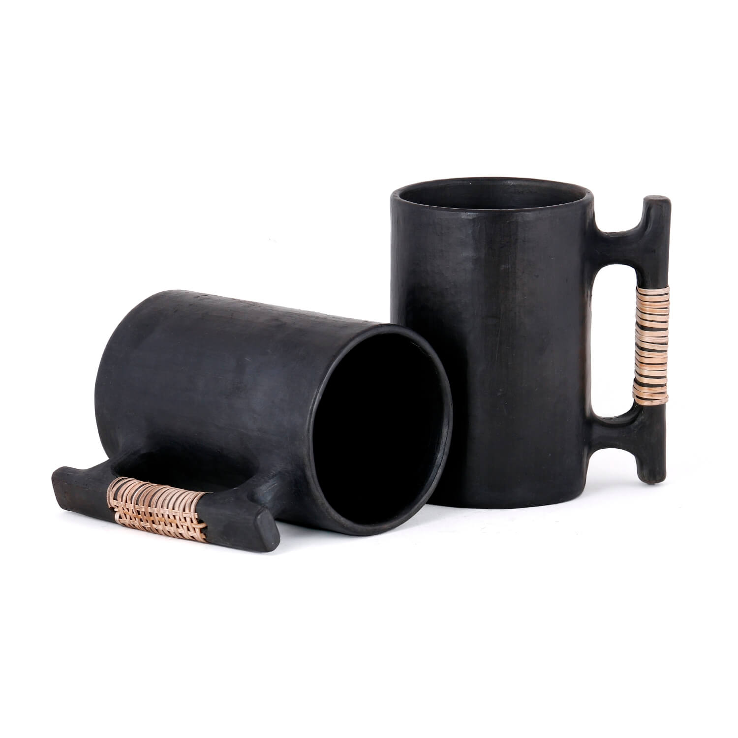 Cool & Classic Beer Mug - Black Stone & Clay (Set Of 2)