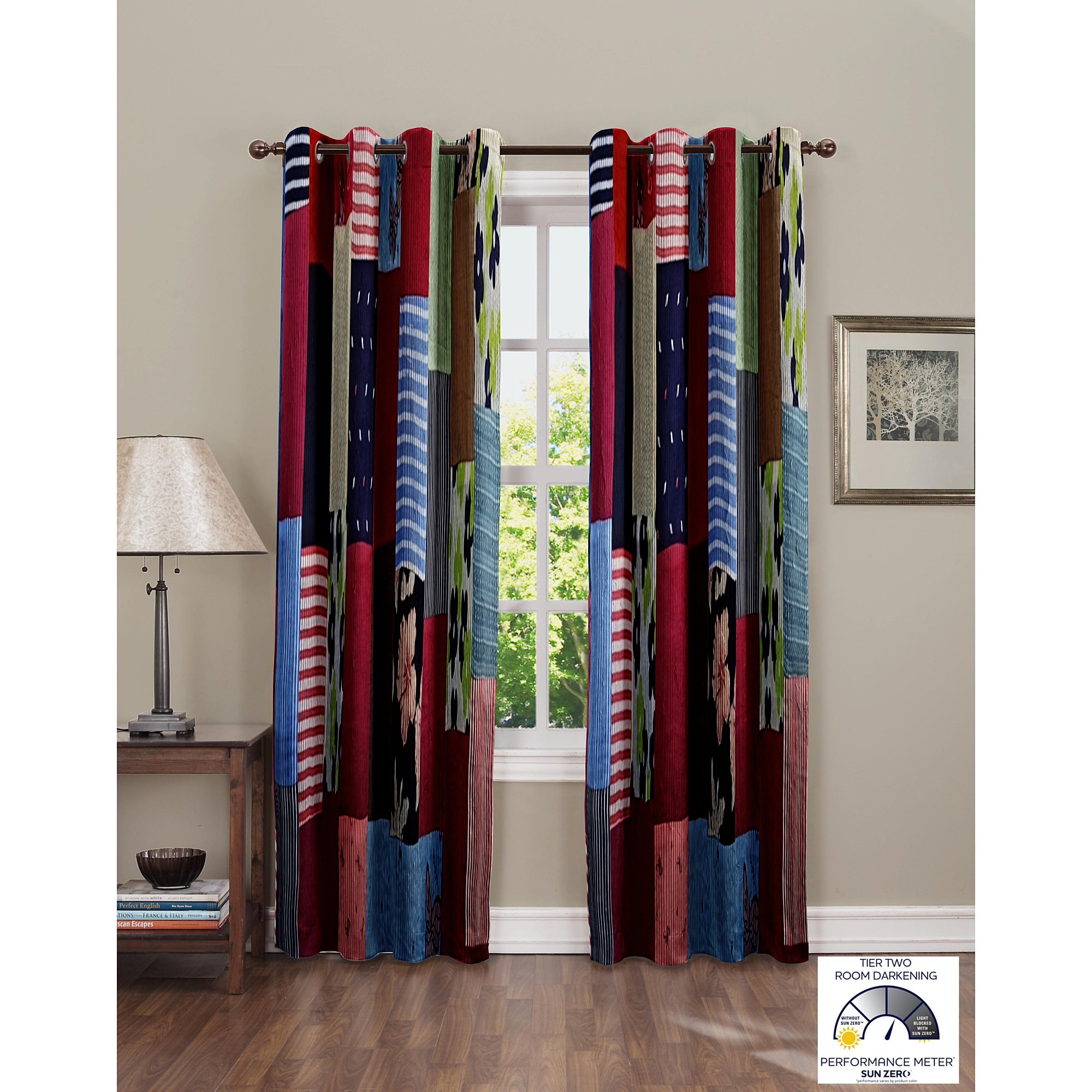  Luxury fab patch collection - Multicolor 6 ft  window curtains (182 cm x 121 cm)