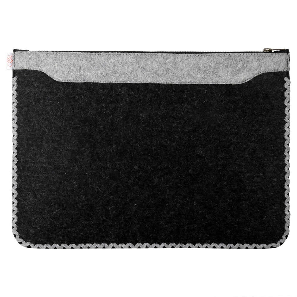 Twist and Turn Laptop Sleeve - Black with inner grey