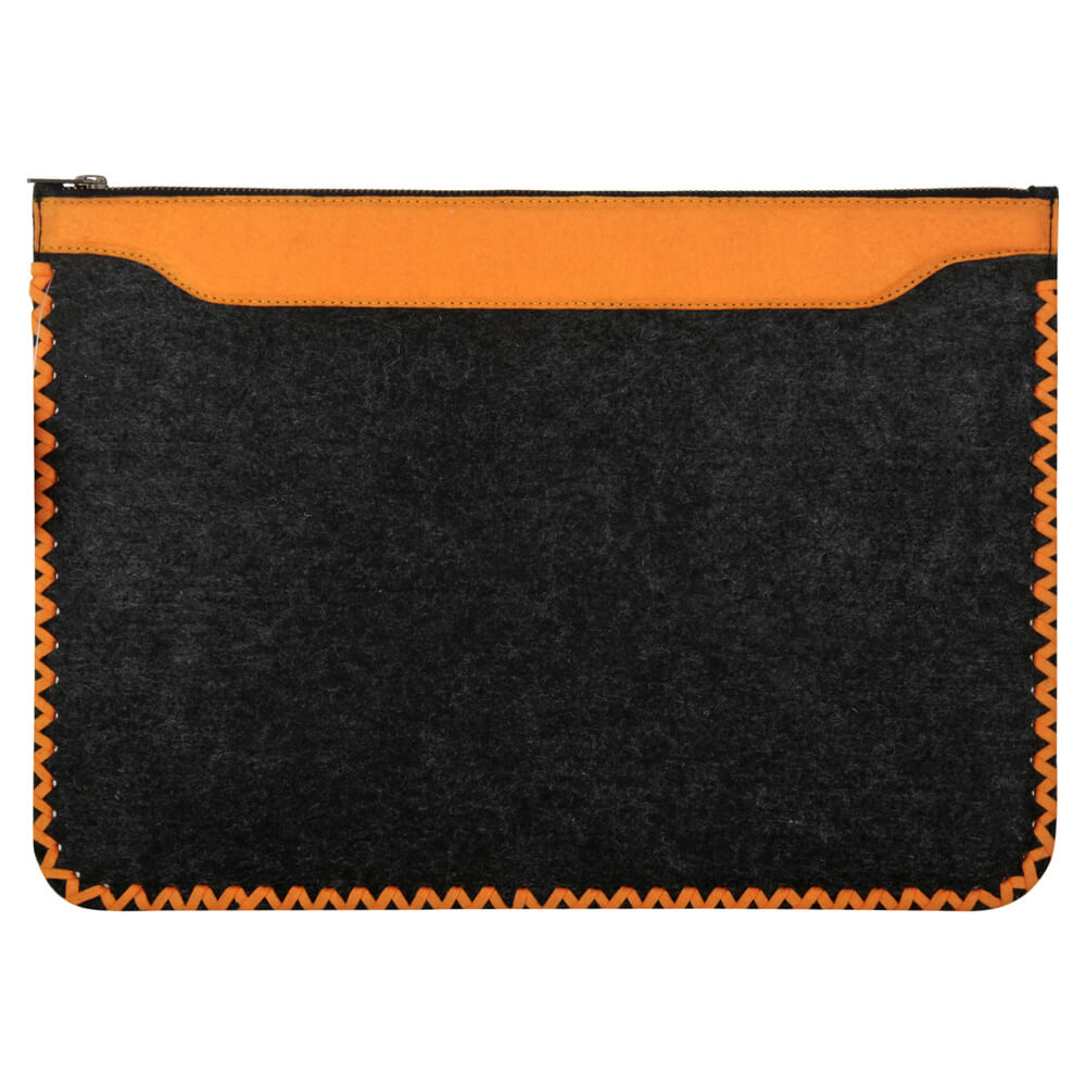 Twist and Turn Laptop Sleeve - Black with orange inner