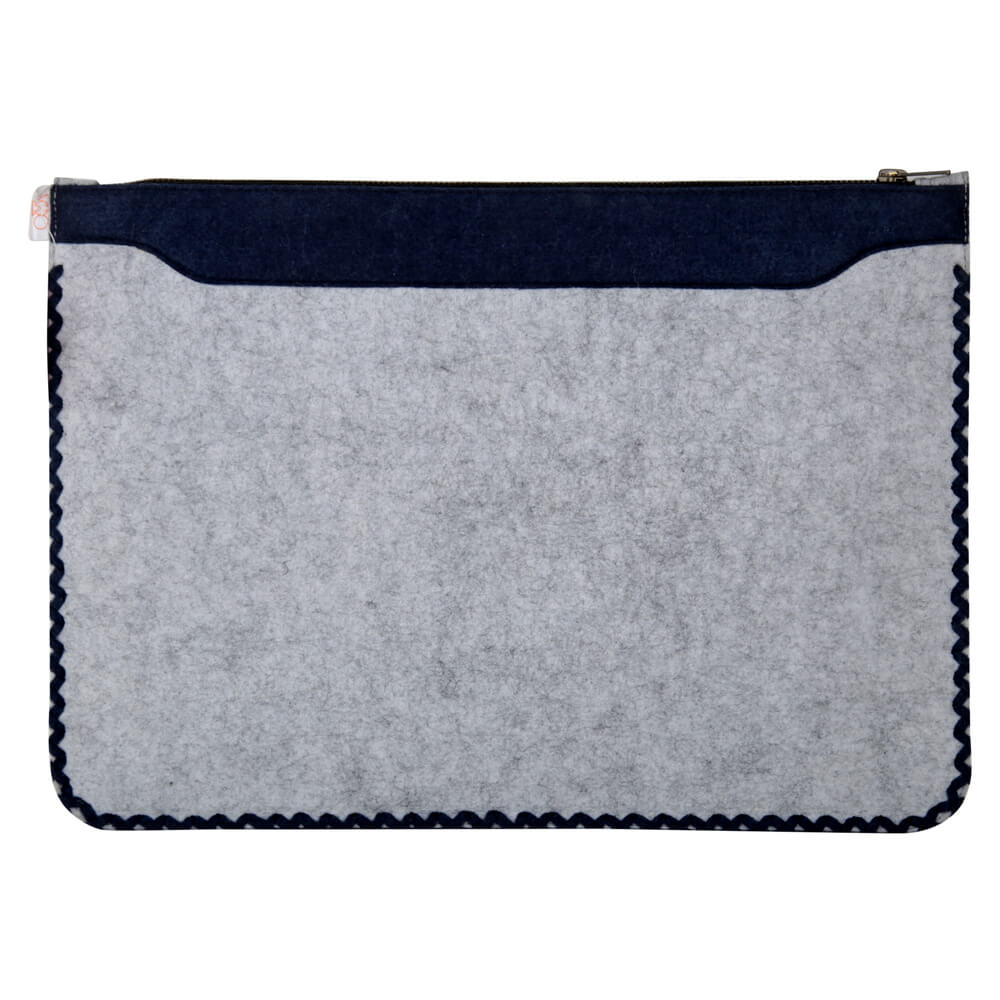 Twist and Turn Laptop Sleeve - Grey with inner black