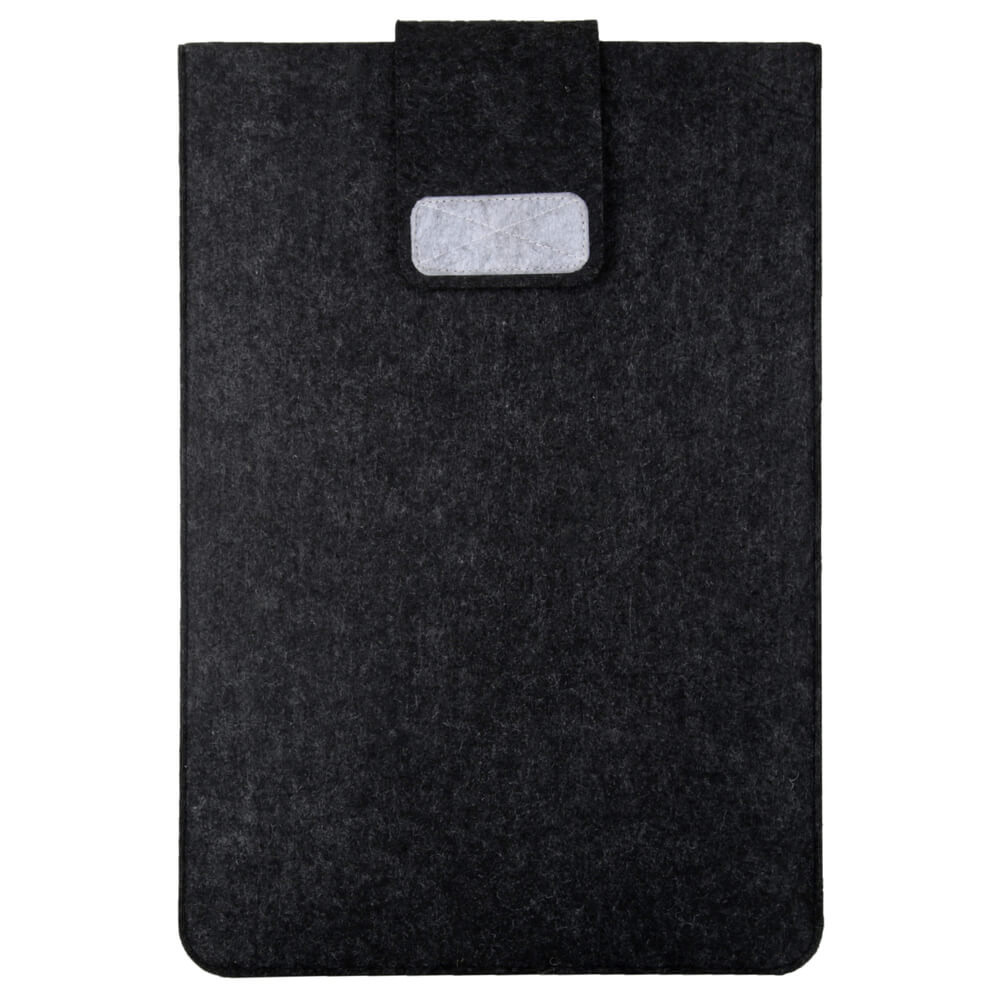 Solid Grey Laptop Sleeve - Black