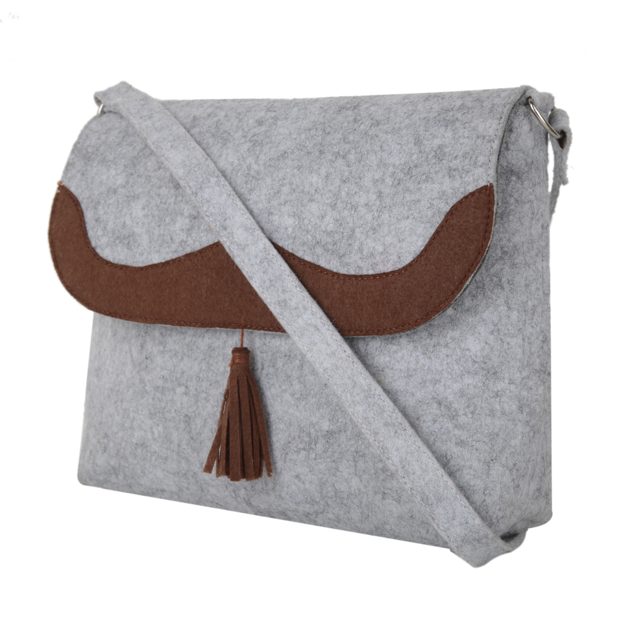 OON Ladies Sling Bag Felt Grey Classic