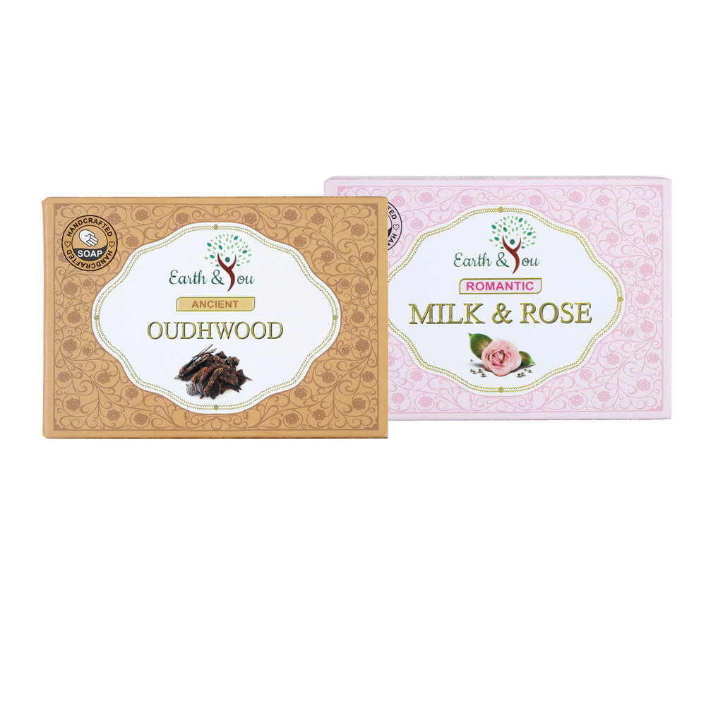 Handmade Soap Combo-(OudhWood, Milk & Rose Soaps)