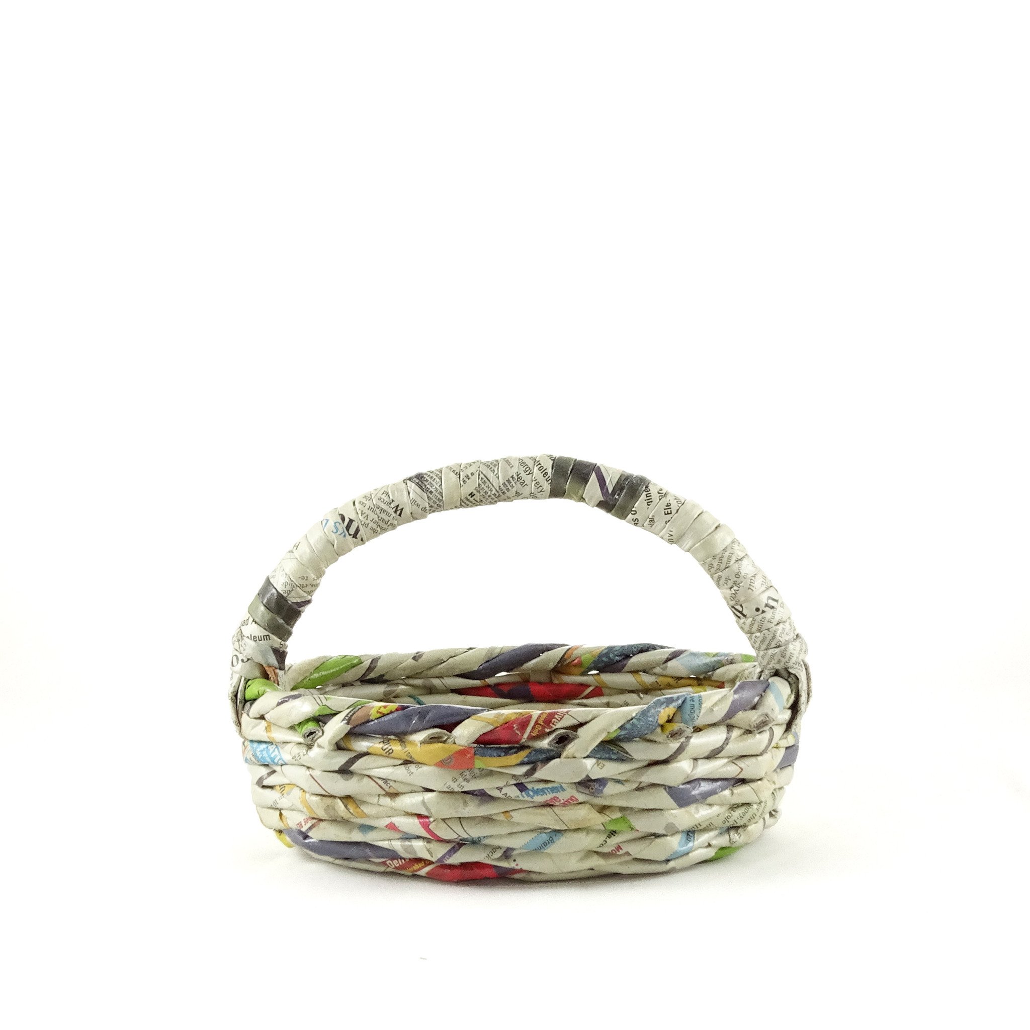 Eco-conscious Oval Handle Basket - Small (Natural)