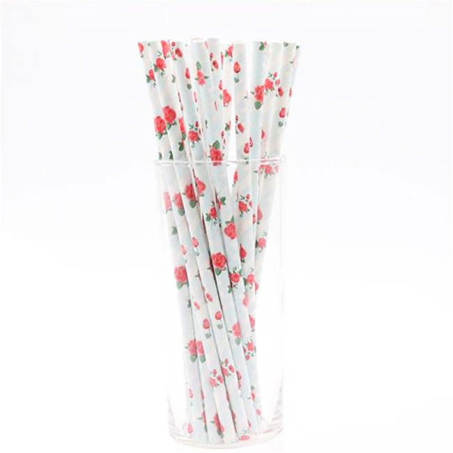 Drinking Paper Straws 6 mm-(100 Pieces) 