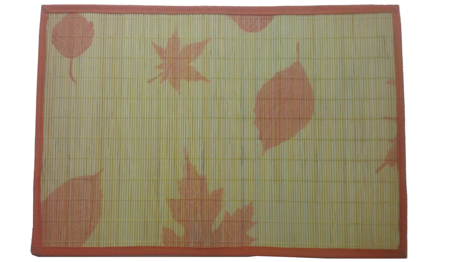 Bamboo Placemats -  Orange Maple Leaf Digital Print  (30 x 45 cms) 