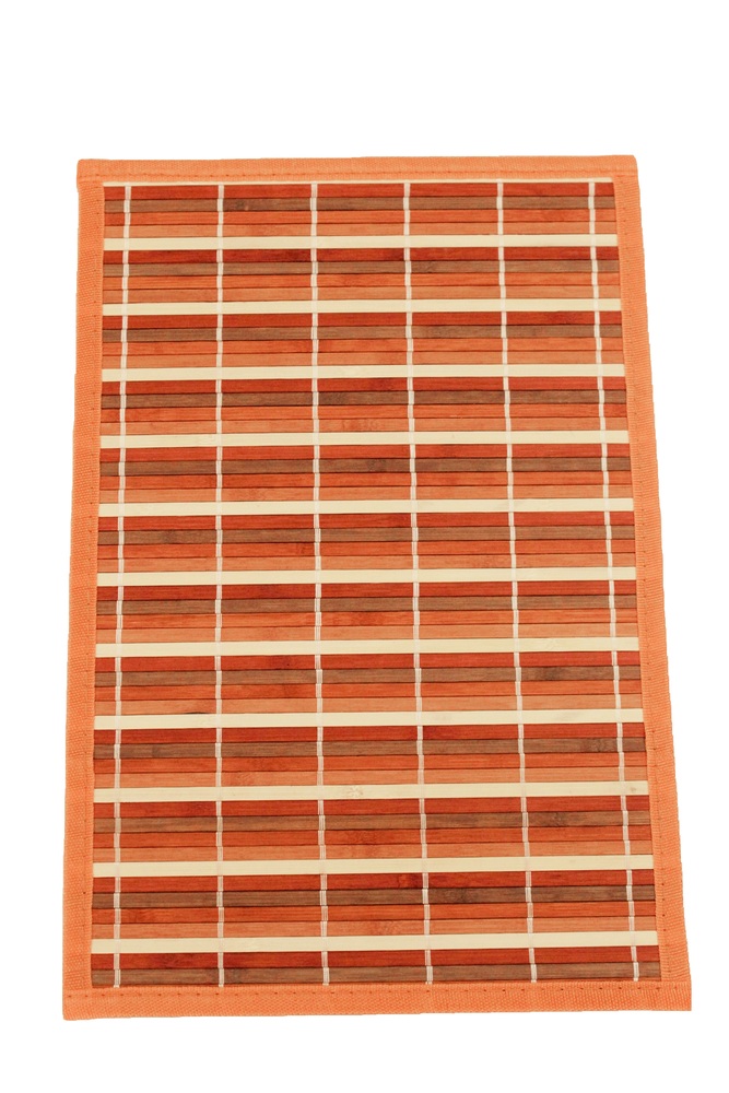 Bamboo Placemats - Orange Stripes (30 X 45 cms)