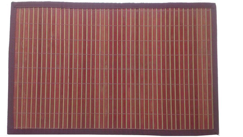 Bamboo Placemats - Red & Cream (30 X 45 cms)