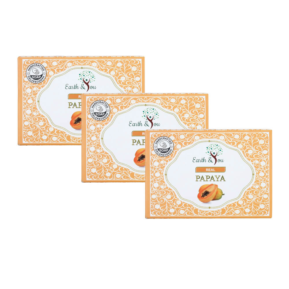 Papaya Soaps - (Set of 3)