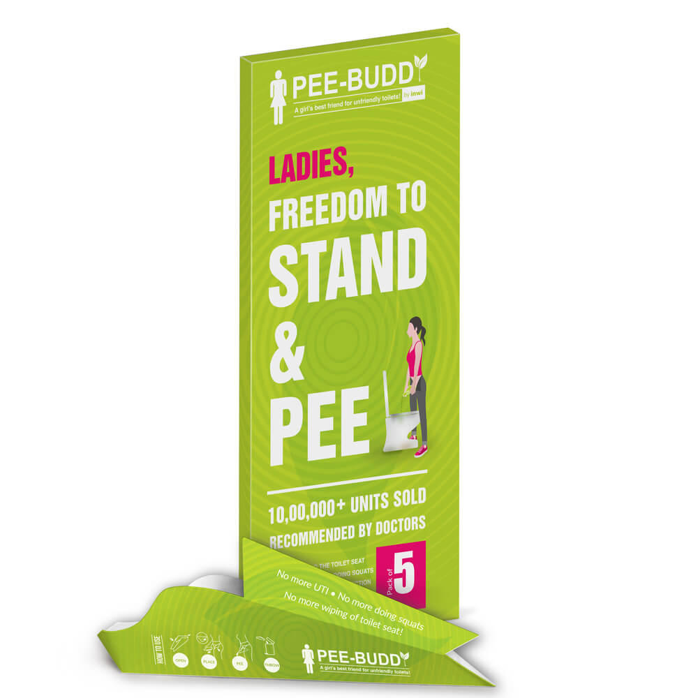 PeeBuddy - Disposable, Portable Female Urination Device for Women - 5 Funnels