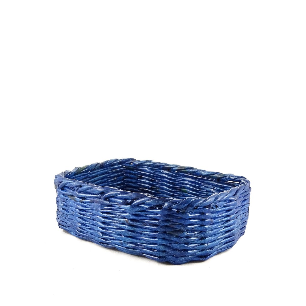 Eco Rectangle Basket - Medium (Dark Blue)