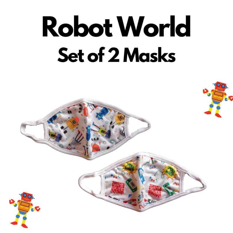 Robot World - Set of 2 kids Mask