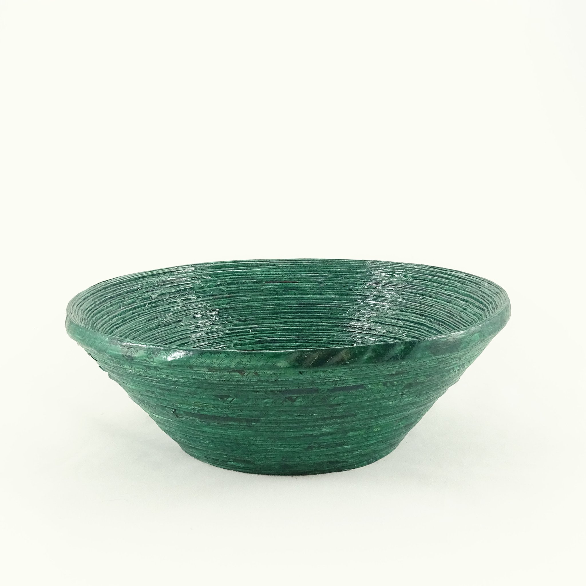 Eco-friendly Rolled Round Bowl - Large (25) (Green))