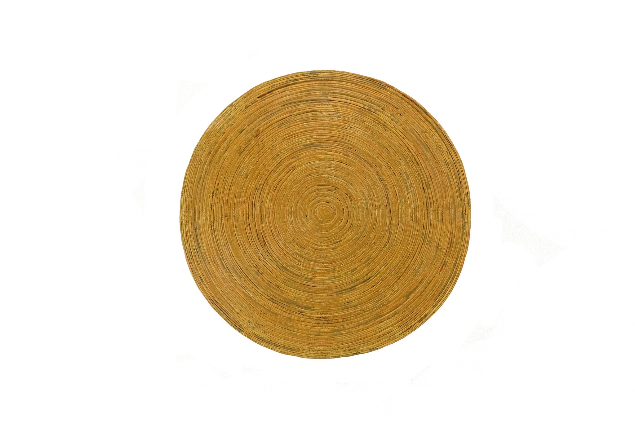 Rolled Round Coaster 25 - Medium (Yellow)