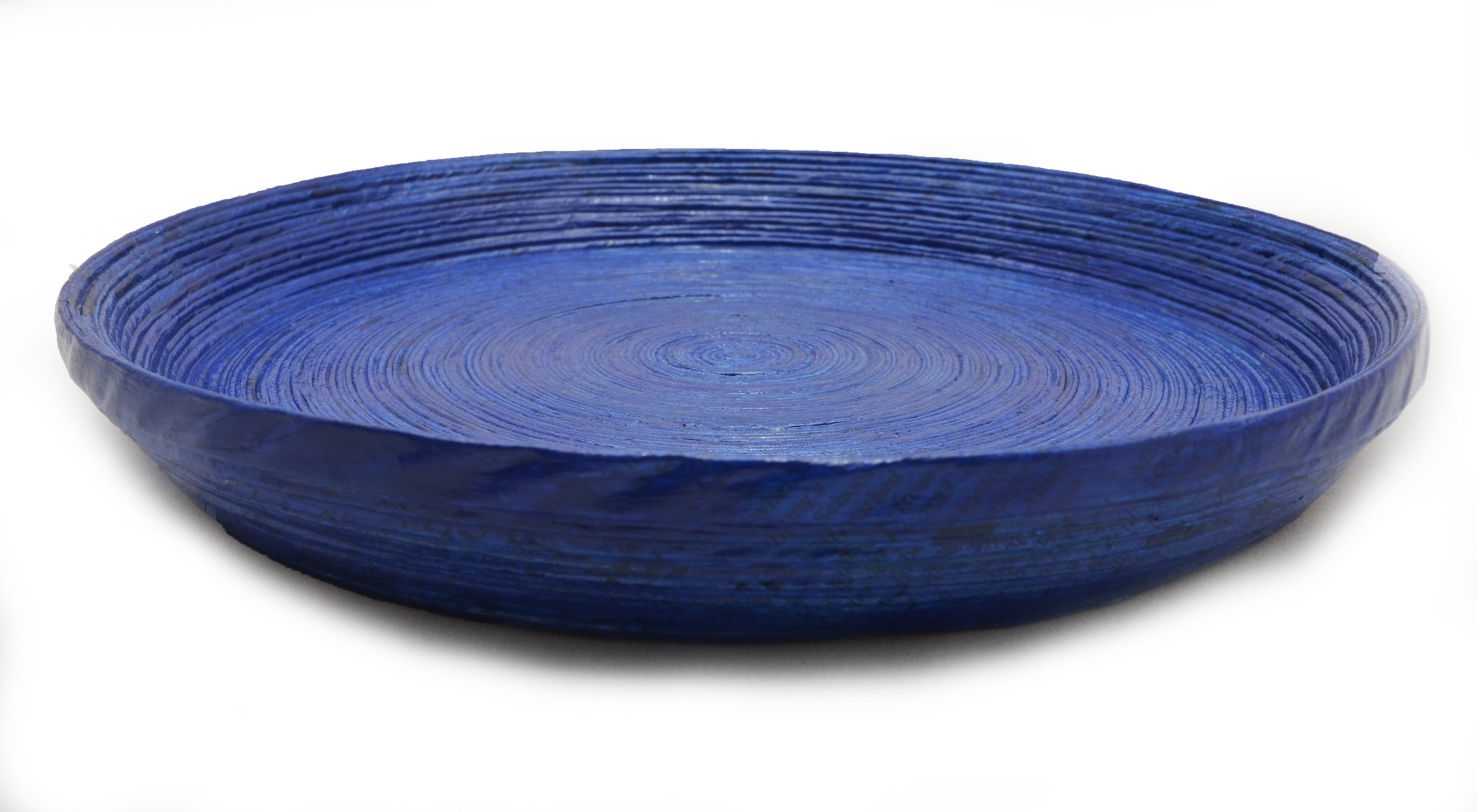 Eco-friendly Rolled Round Plate 24 - Small (Dark Blue)