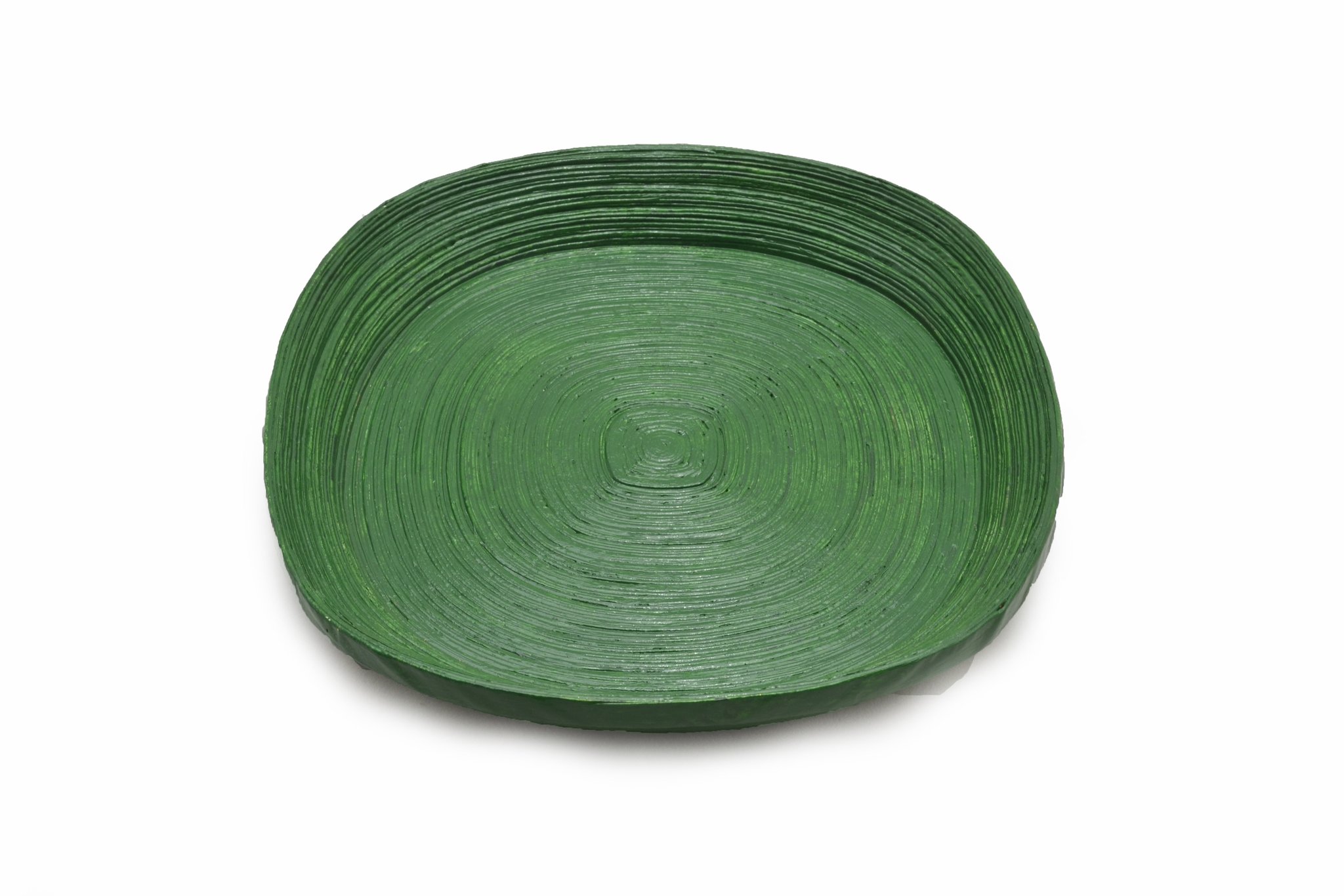 Innovative Rolled Square Bowl 19 (Green)