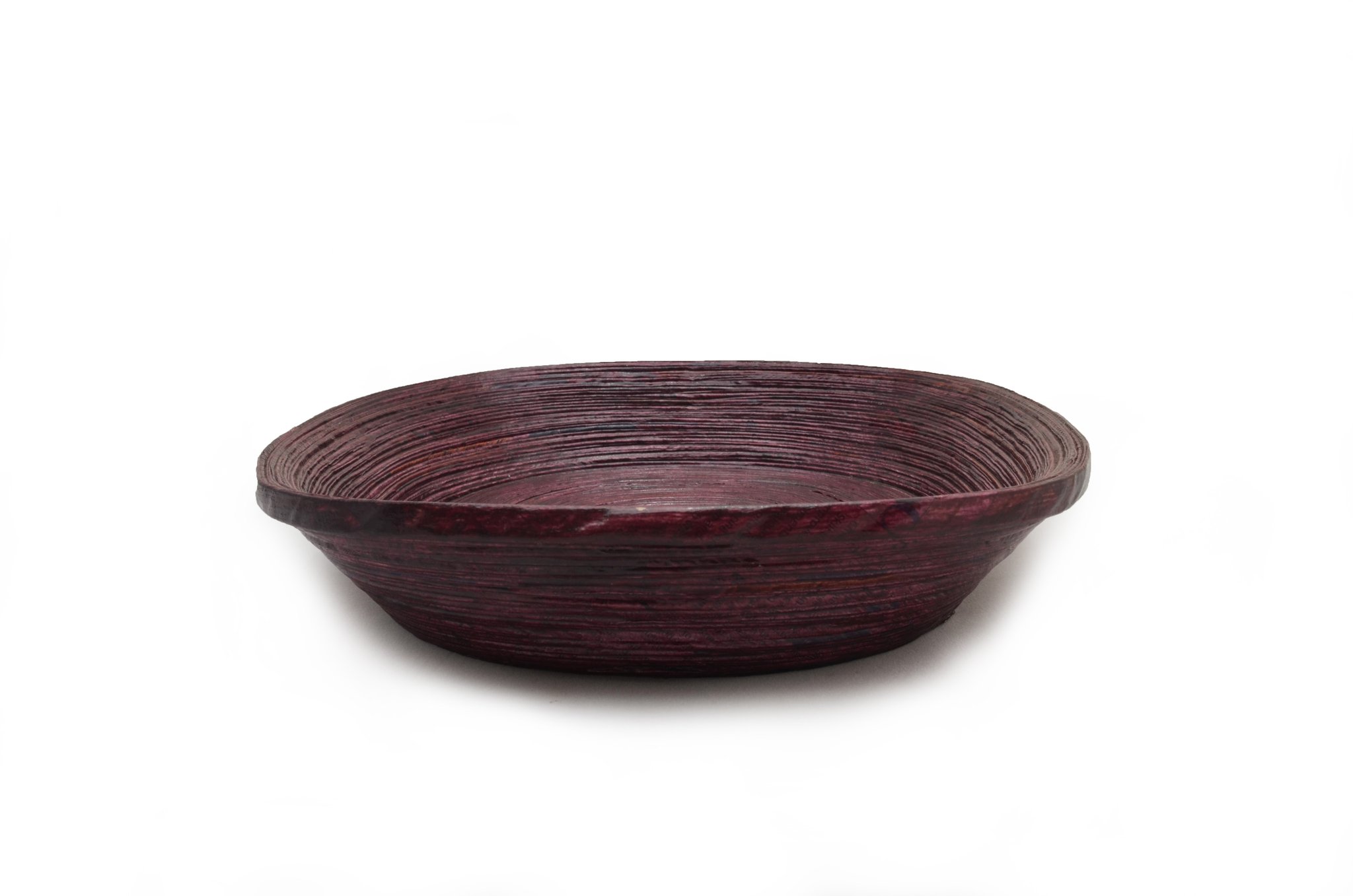 Beautiful Rolled Square Bowl 31 (Maroon)