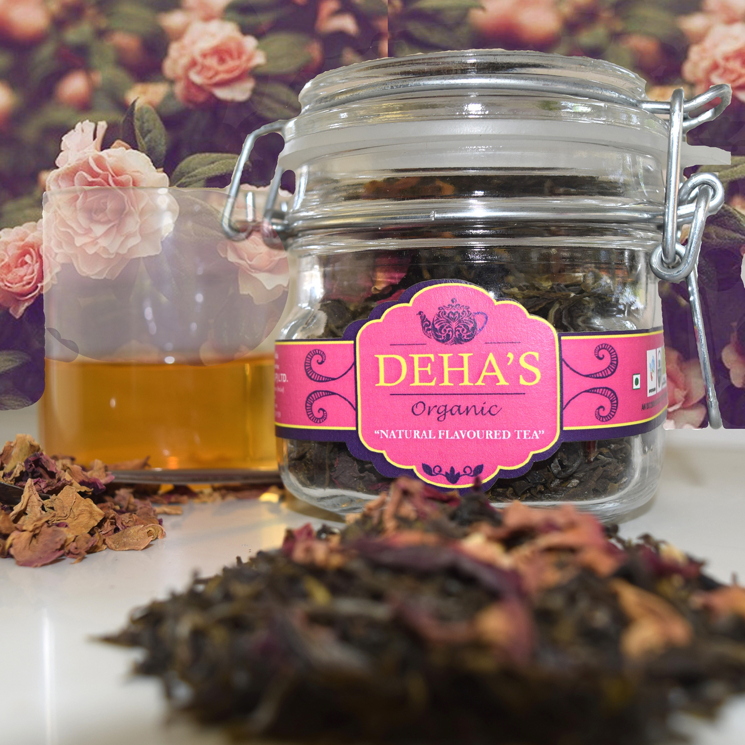 Deha's Organic Rose Green Tea (50gms)