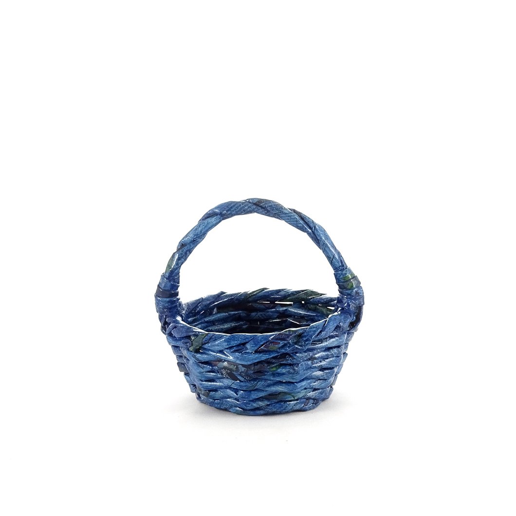 Round Handle Basket - Extra Small (Dark Blue)