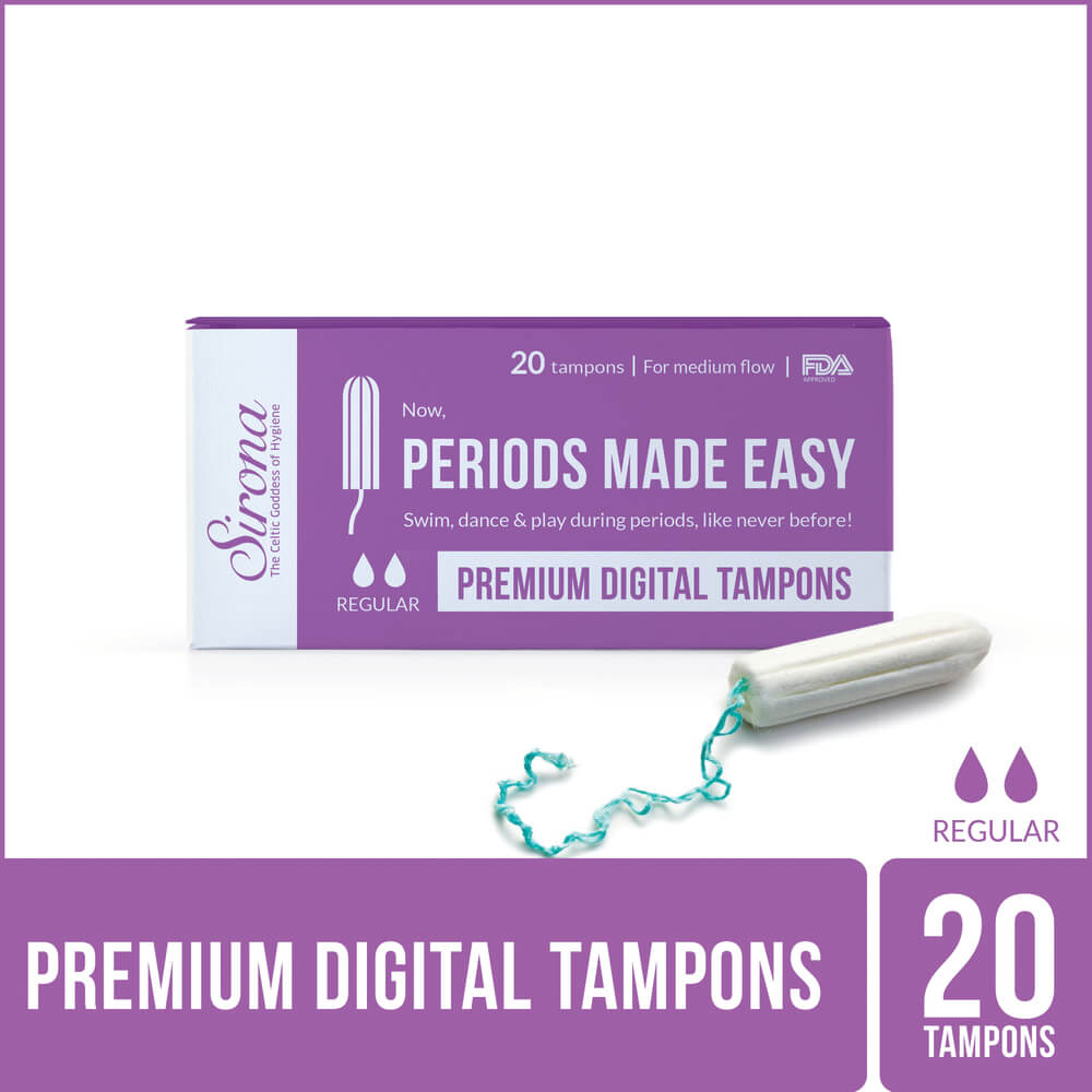 Sirona FDA Approved Premium Digital Tampon (Medium Flow) - 20 Tampon 