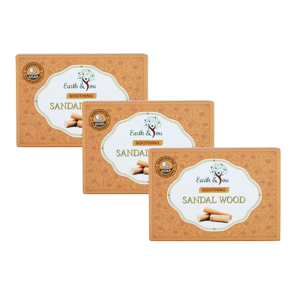 Soothing Sandalwood Soaps - (Set of 3)