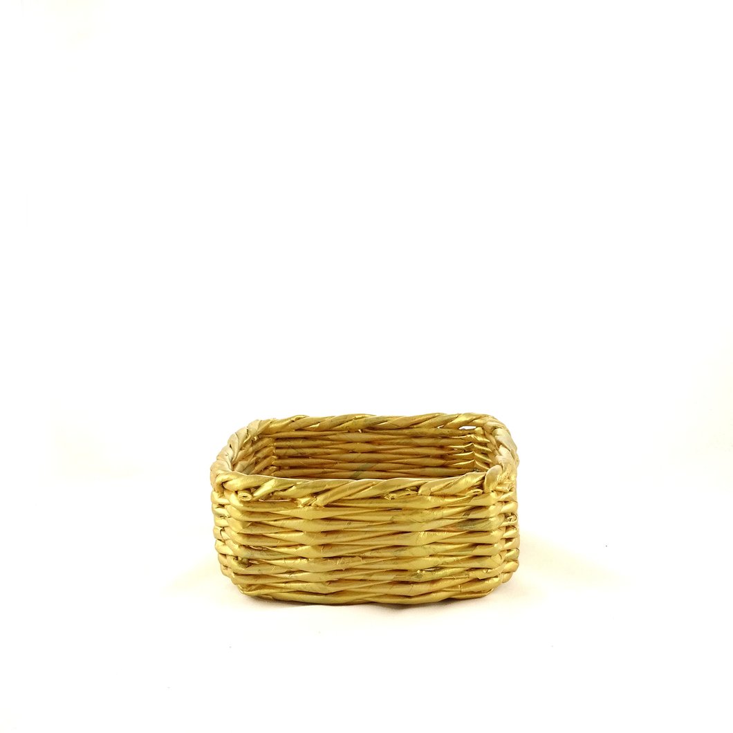 Eco-friendly Square Basket - Medium (Yellow)