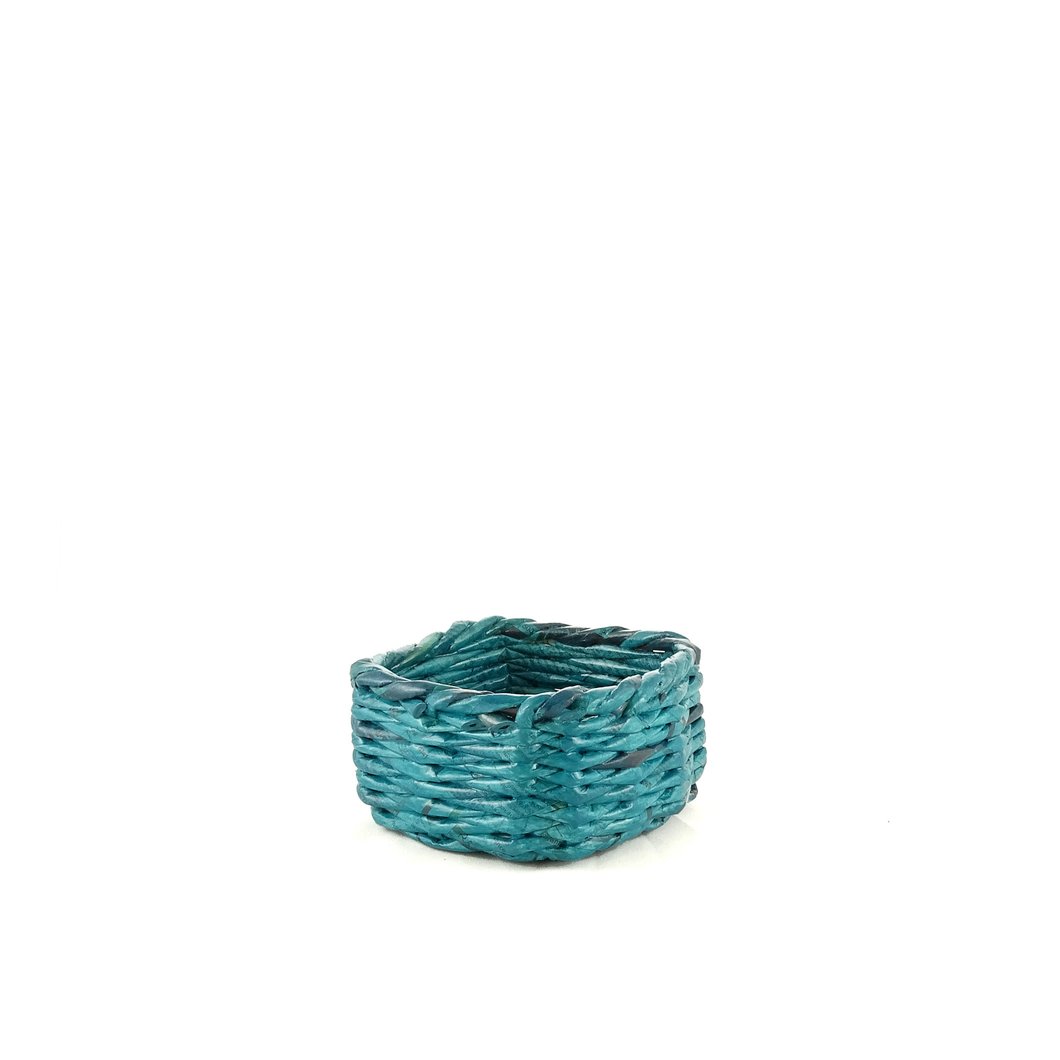 Eco Square Basket - Small (Turquoise Blue)