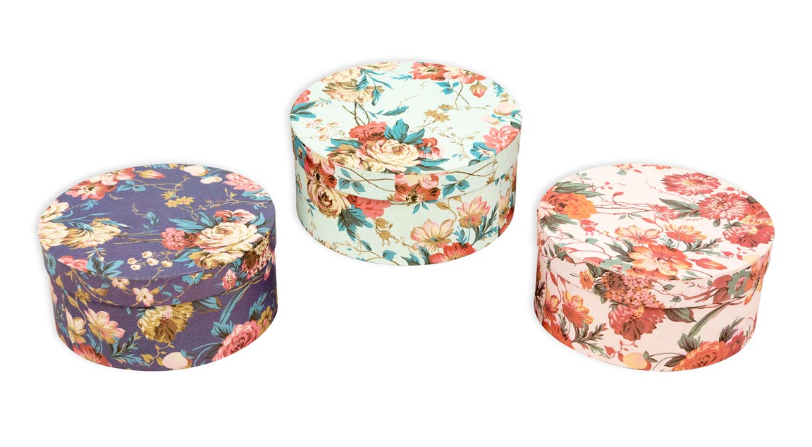 Round flower Box - set of 3