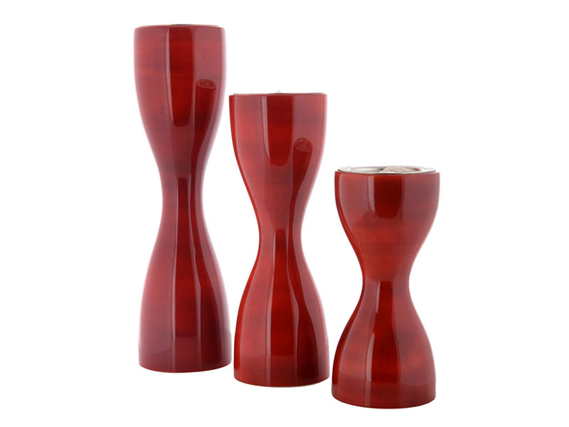 Candle Holder - Triune (Red - Set of 3)