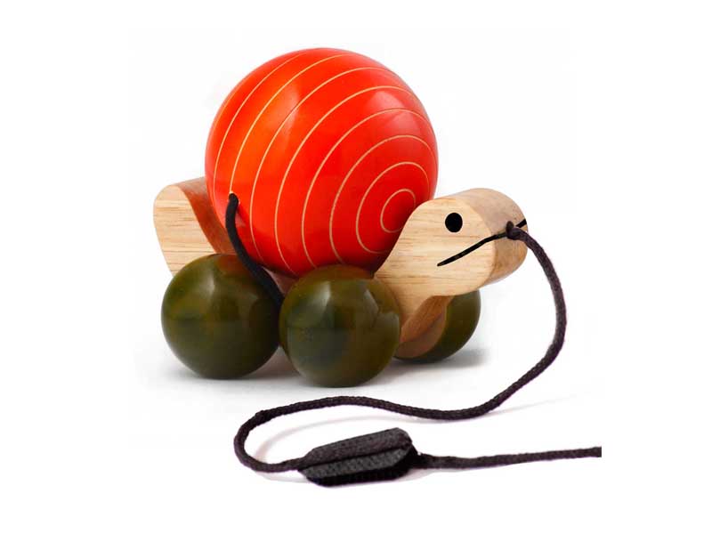 Tuttu Turtle Pull Toy (Orange)