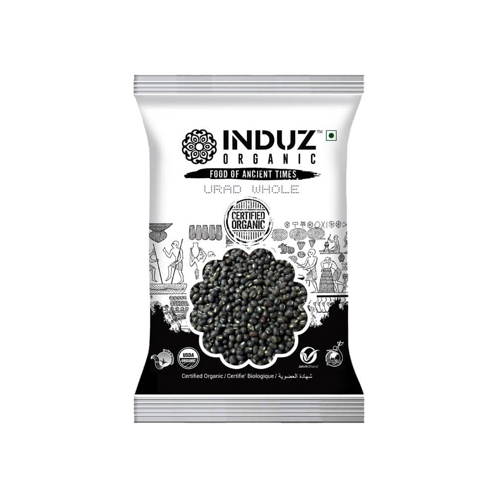 Induz Organic Urad Whole - 500 GMS