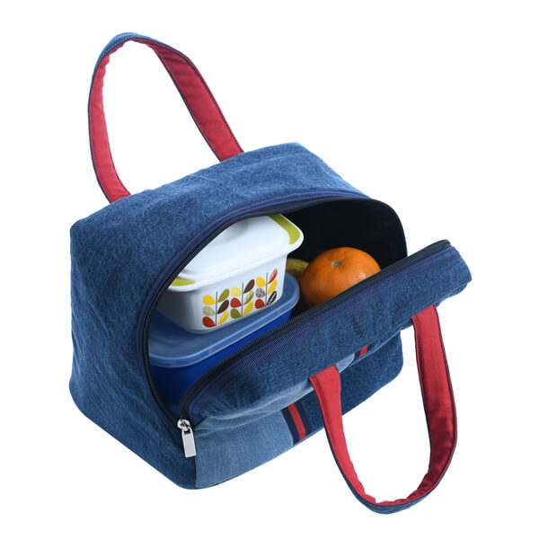 Upcycled Denim Lunch Bag - For picnics and travelling